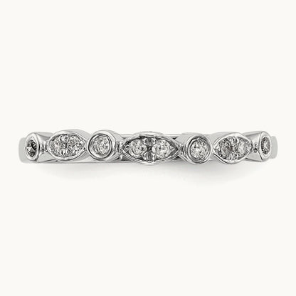 Diamond Wedding Band, 14K White Gold
