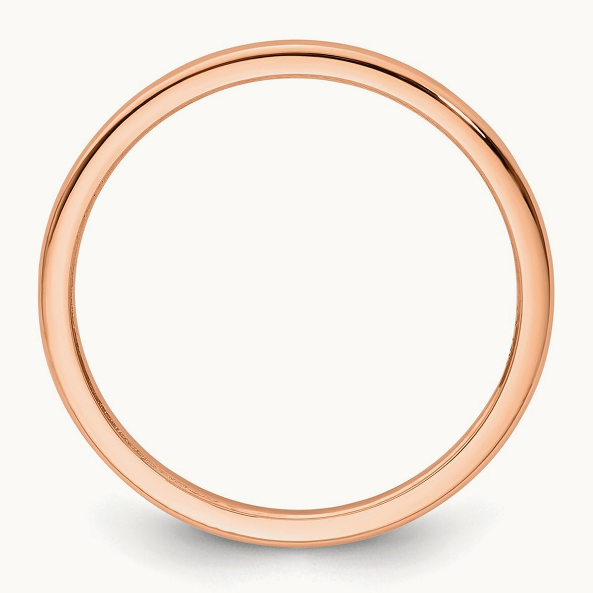 Half Round Stackable Band — 10K Rose Gold