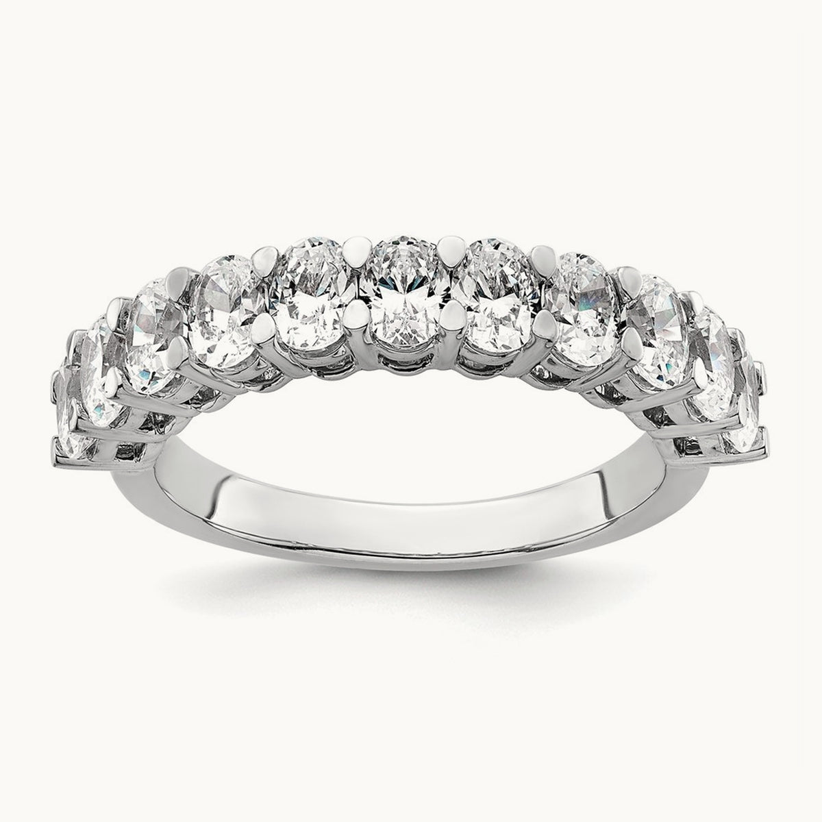 5 Stone Band, 1.50 ct tw Lab-Grown Diamond — 14K White Gold