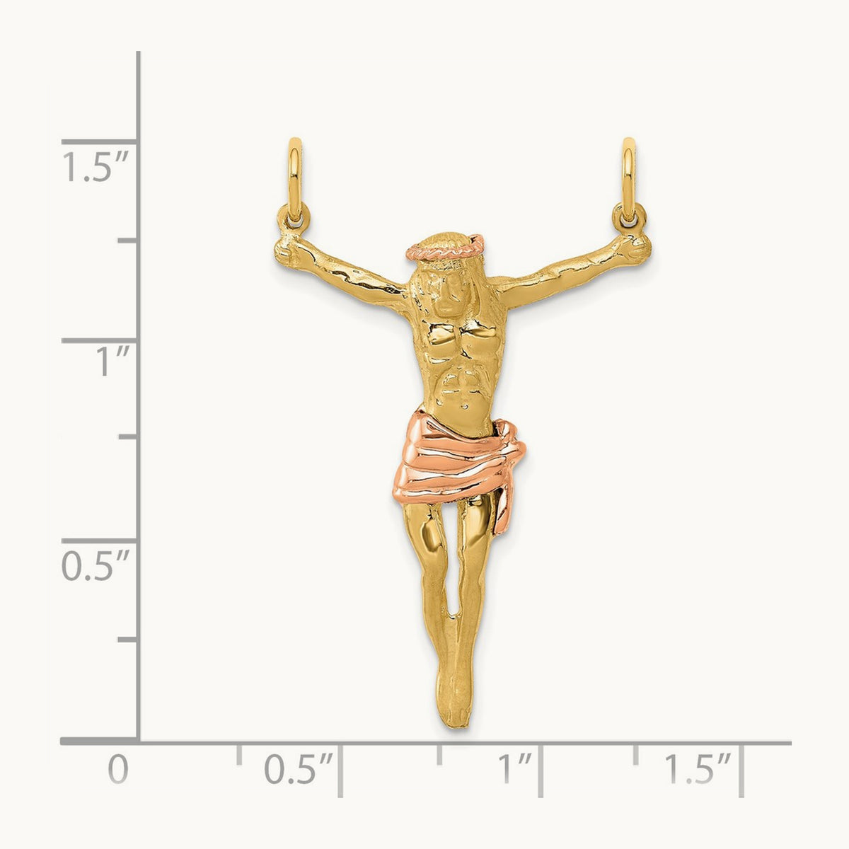 Corpus Pendant, 14K Two-tone Rose