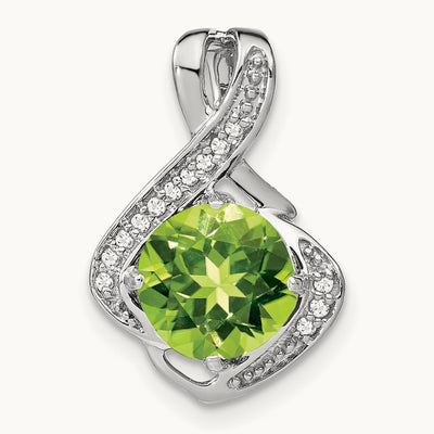 Peridot and Diamond Pendant — photo set