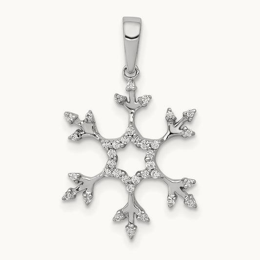 Diamond Snowflake Pendant — 19.3mm