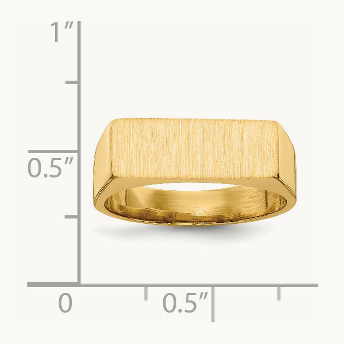 16.0x6. Closed Back Signet Ring, 0mm, 14K