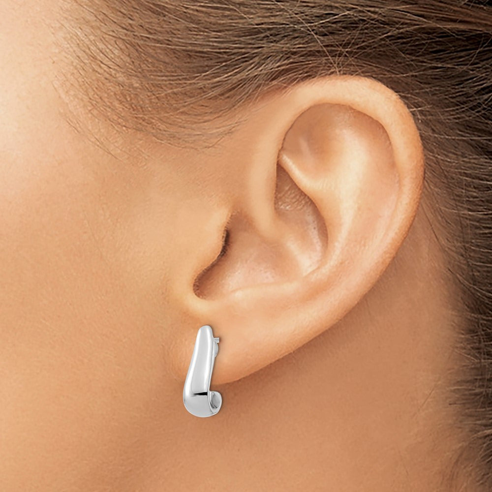 Polished Post Earrings — Leslie's — 14K White Gold