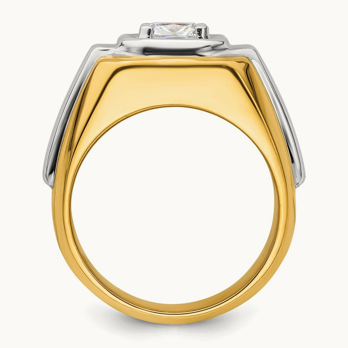 Two-tone Polished Men's Ring Mounting