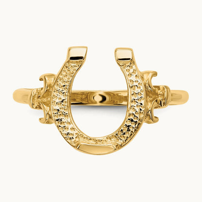 Polished Horseshoe Ring, 14K