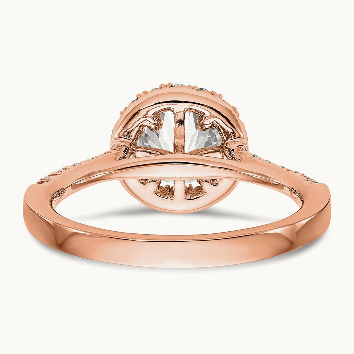 Semi-Mount Engagement Ring, 0.25-0.50 ct tw Lab-Grown Diamond — 1/3 ct (holds 1 ct center) · VS/SI (Great), 14K Rose Gold, 7