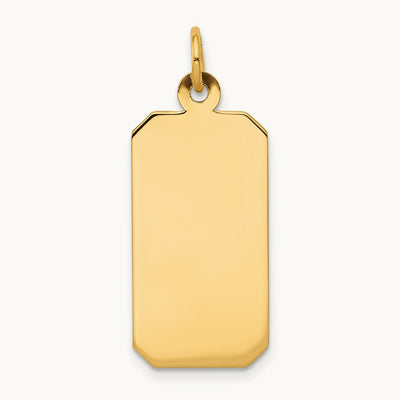 Plain .018 Gauge Engravable Rectangular Disc Charm — photo set