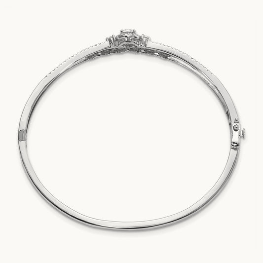 2 Strand Infinity & Round Bangle, 1.00 ct tw Lab-Grown Diamond