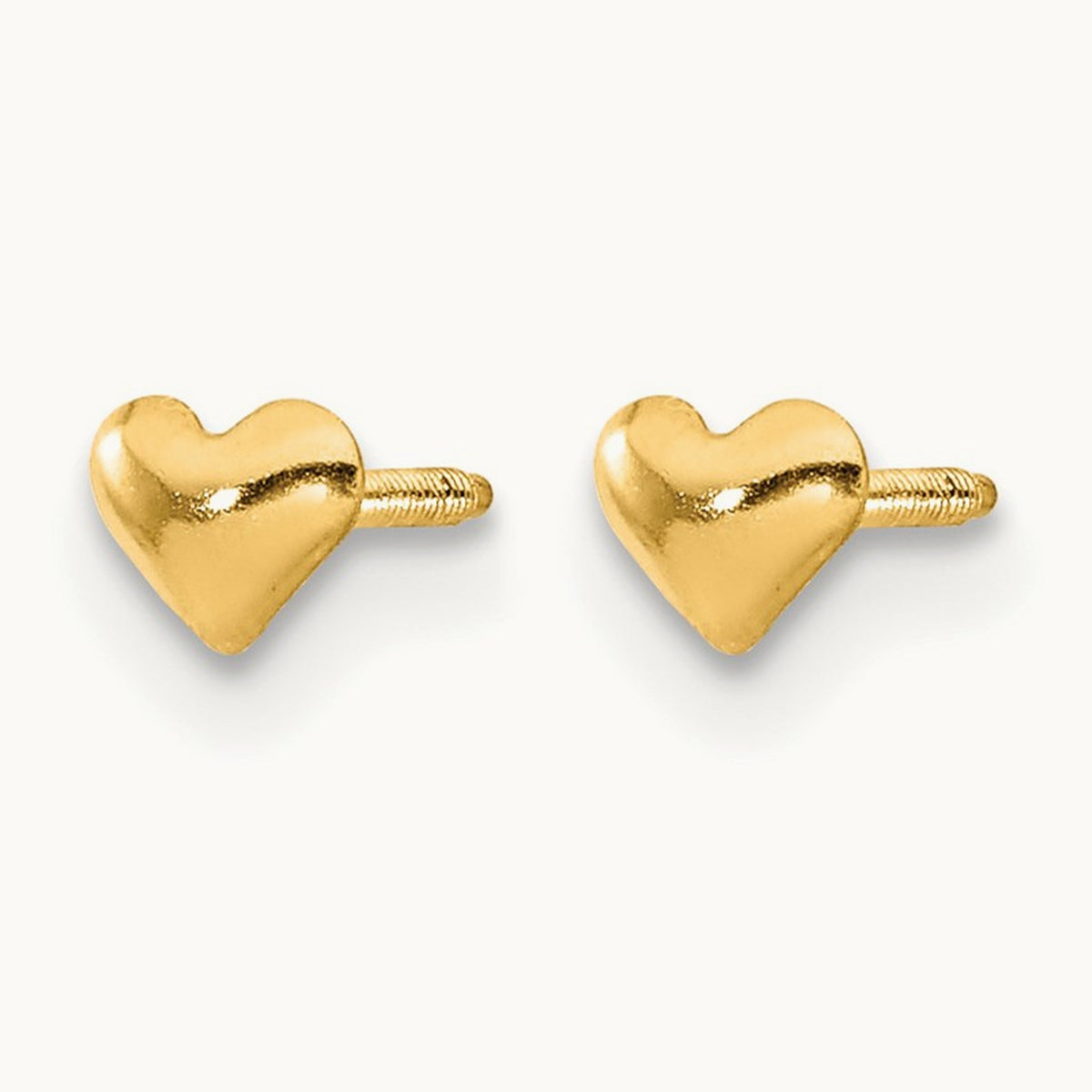 Madi K Heart Post Earrings, 14K