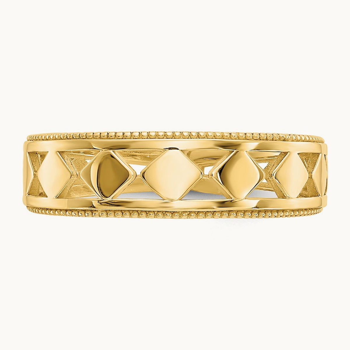 Diamond Shapes Toe Ring, 14K