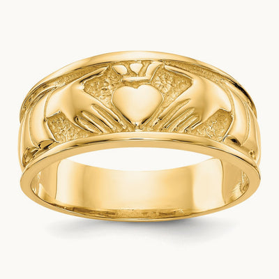 Polished Claddagh Band, 14K
