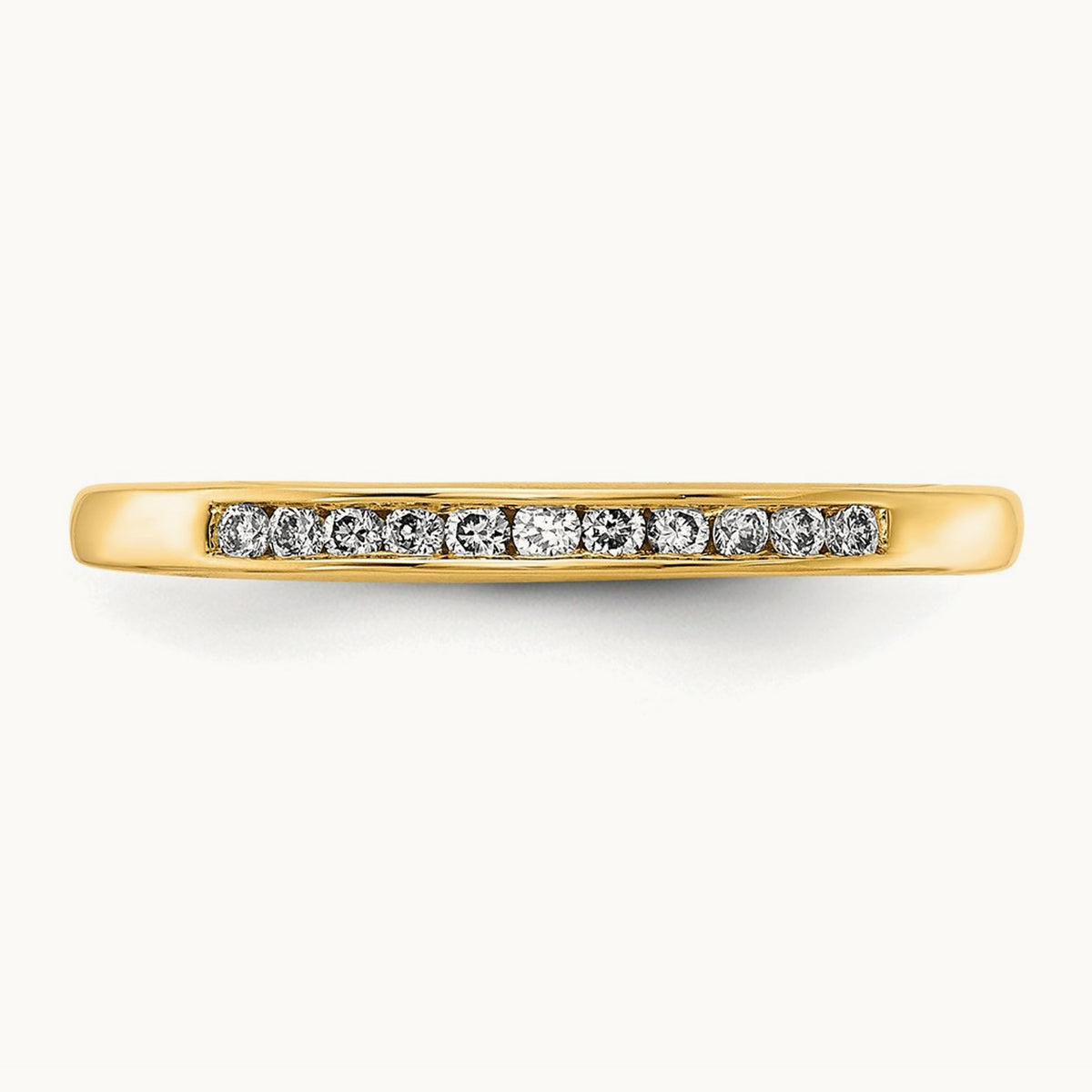 Channel Set Band, 0.10-1.00 ct tw Lab-Grown Diamond — 1/10 ct, 14K Yellow Gold