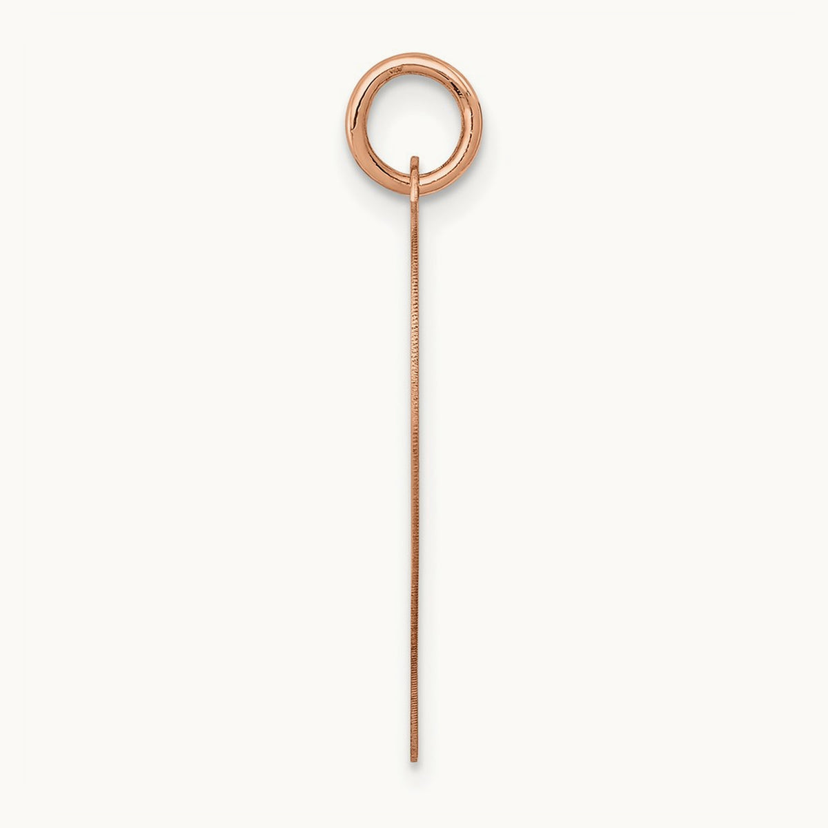 Polished Heart Shaped Disc Pendant, 14K Rose