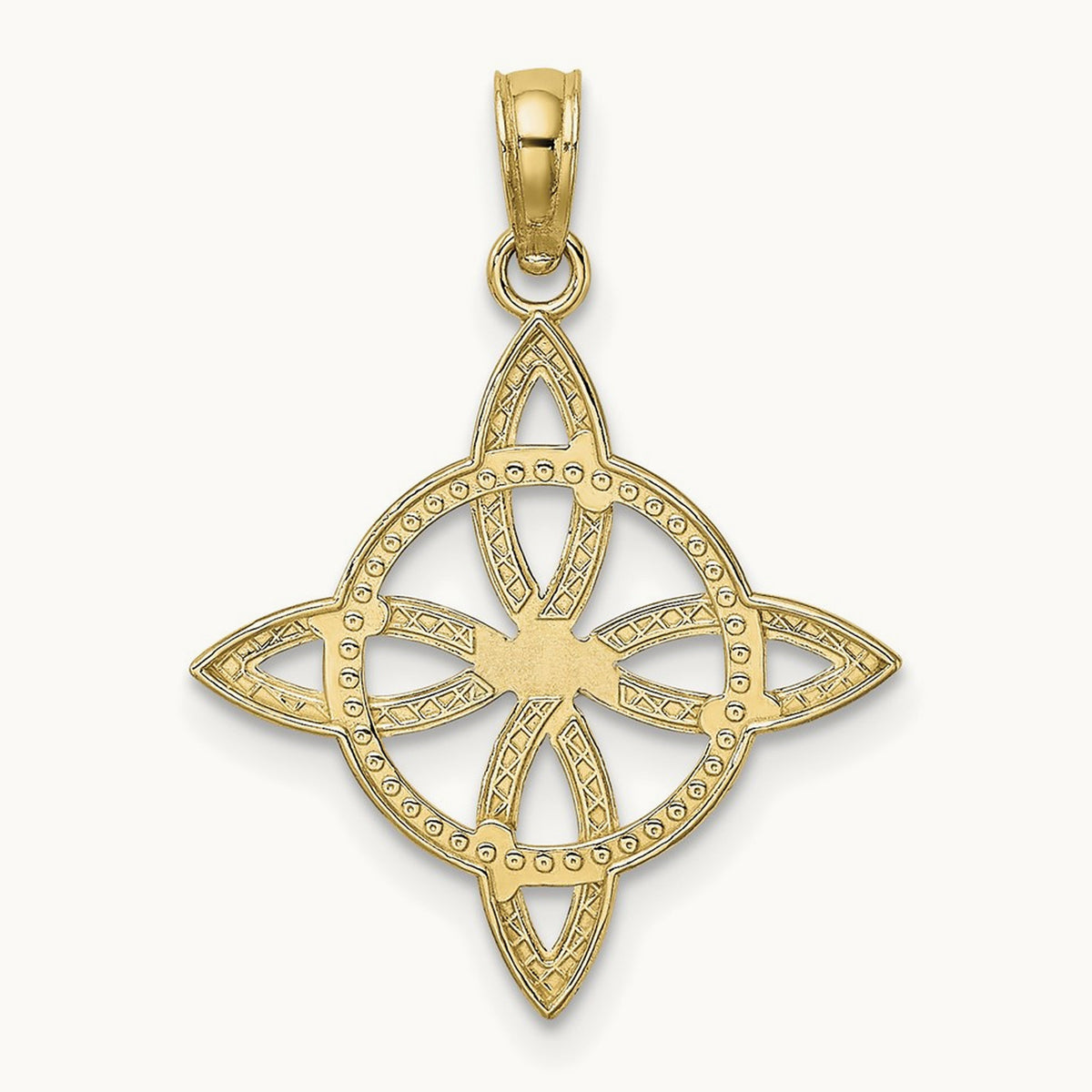Small Celtic Eternity Knot Charm — 14K Yellow Gold