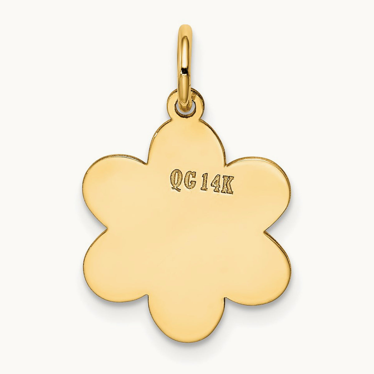 Plain .018 Gauge Engravable Flower Disc Charm — photo set