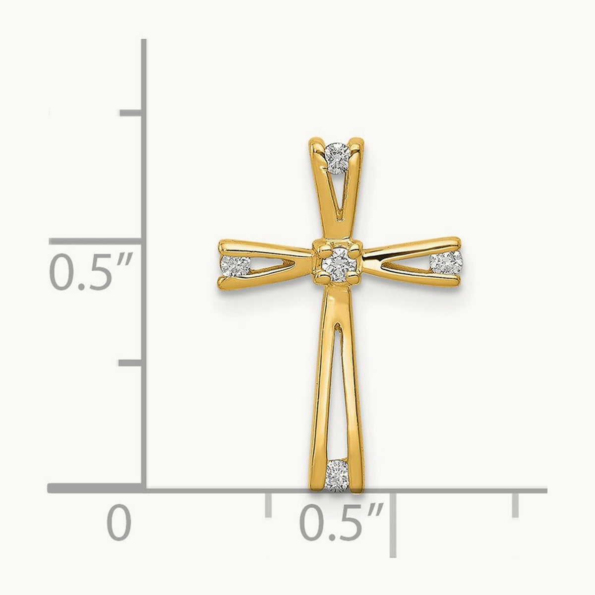 A Diamond Cross Pendant, 14K