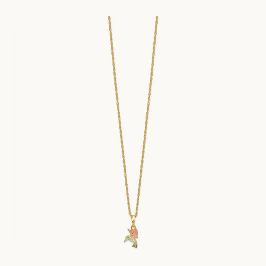 Black Hills Gold Hummingbird Necklace