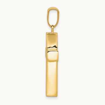 Hollow Cross Pendant, 14K