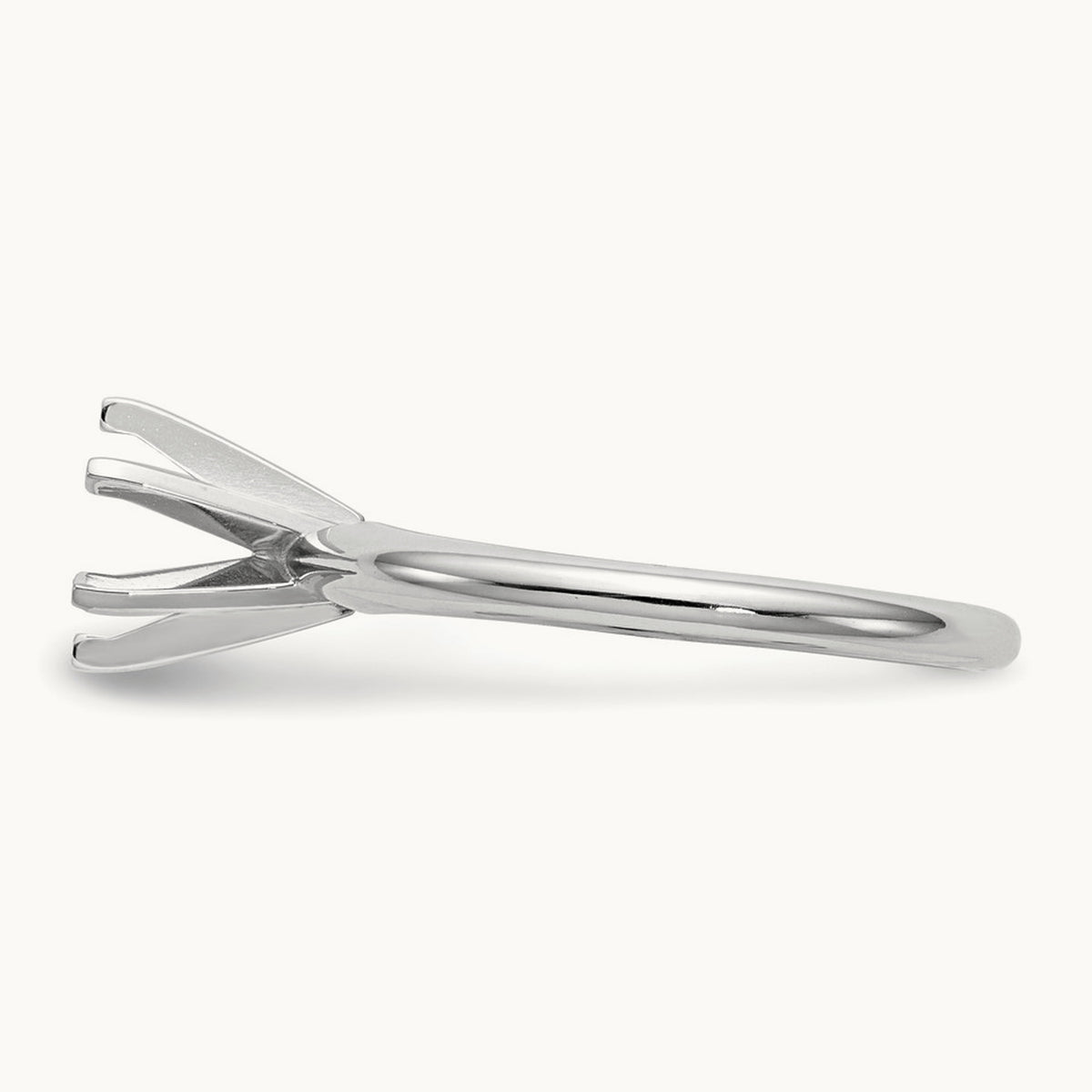 1/3ct. Lightweight Half-Round 6-Prong Mounting, 14K White Gold