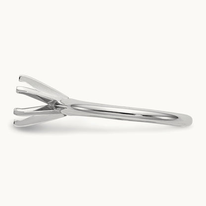 1/4ct. Lightweight Half-Round 6-Prong Mounting, 14K White Gold