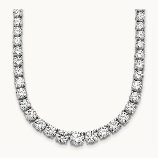 Graduated Tennis Necklace, 28.50 ct tw Lab-Grown Diamond