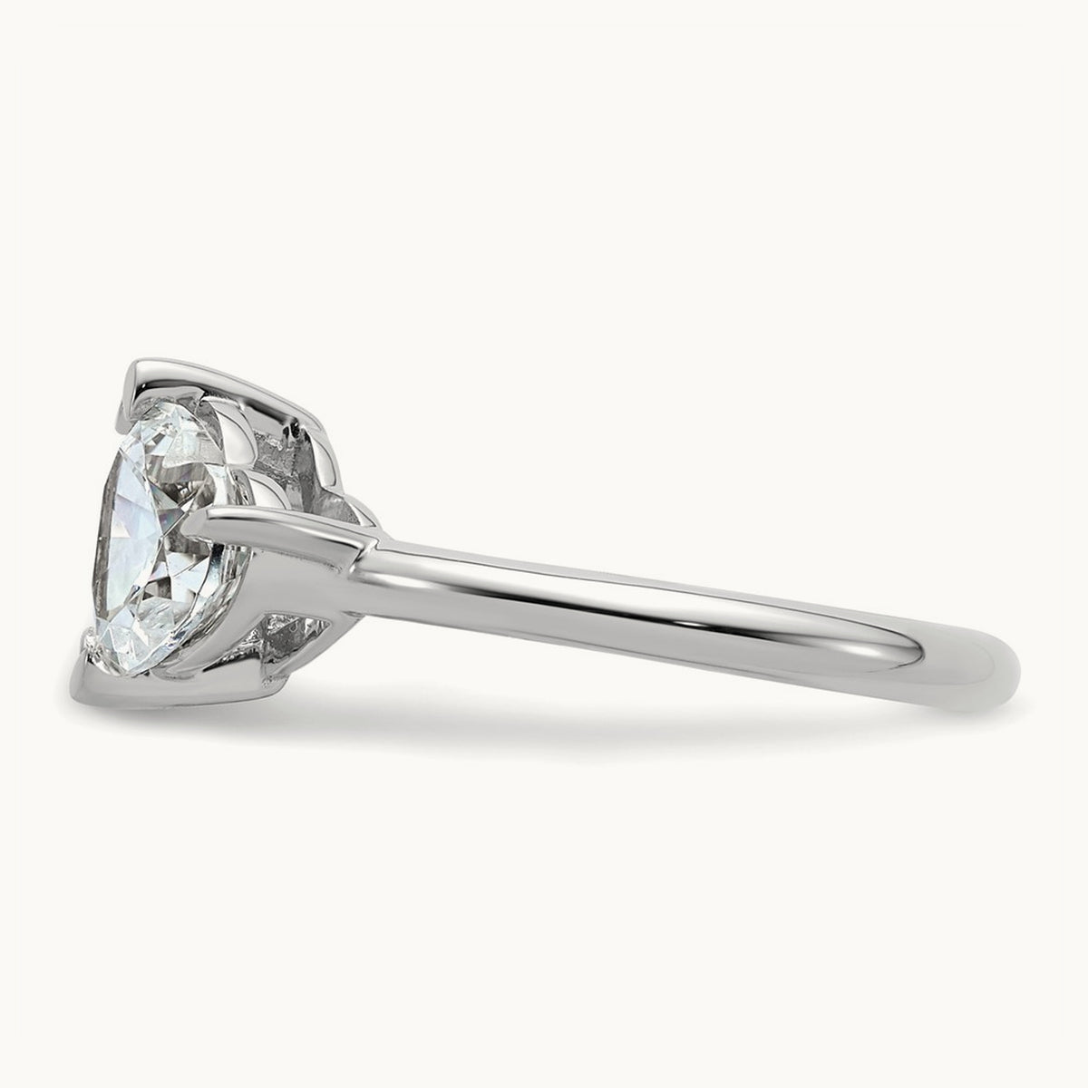 Princess & Heart 2 Stone Engagement Ring, 2.00 ct tw Lab-Grown Diamond — 14K White Gold