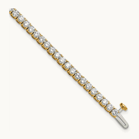 Tennis Bracelet, 5.00 ct tw Lab-Grown Diamond — 14K Yellow Gold