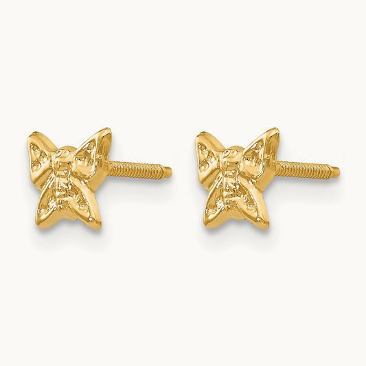 Madi K Butterfly Screwback Earrings, 14K