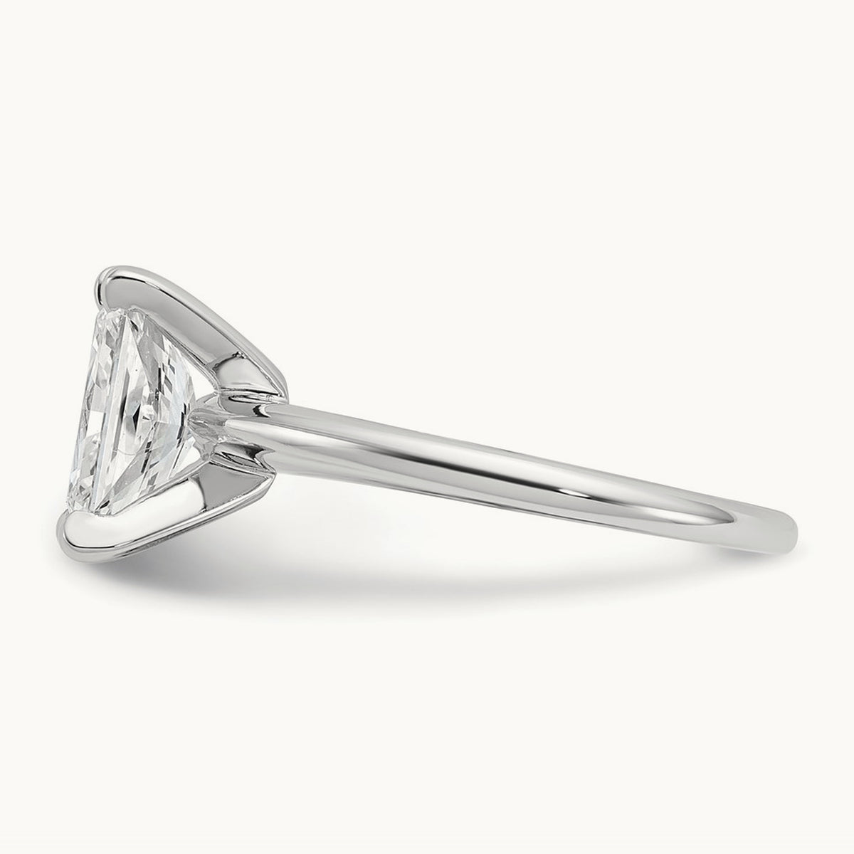 Radiant Solitaire Engagement Ring, 0.50-5.00 ct tw Lab-Grown Diamond — 2 ct, 14K White Gold