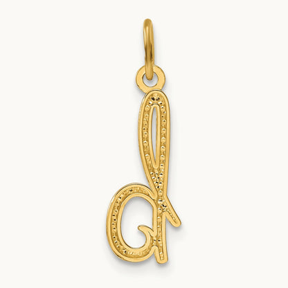 Initial Charm, 14K Yellow Gold
