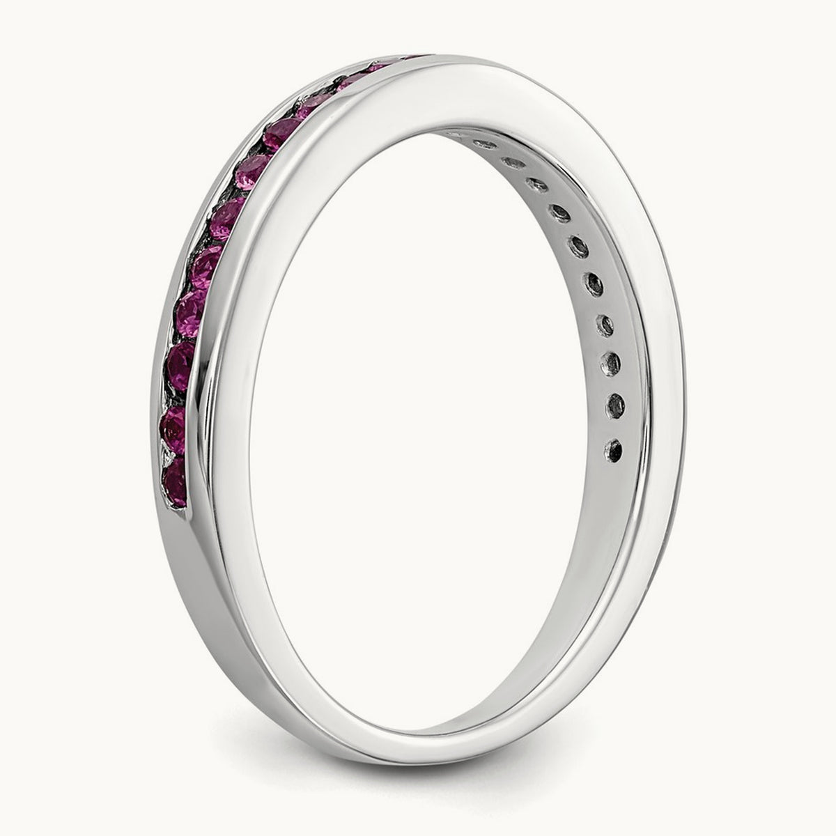 Ruby Band, 2.7 wide — 14K White Gold