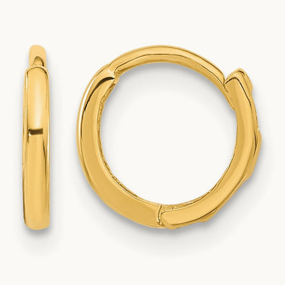 Madi K Polished Hinged Hoop Earrings, 14K