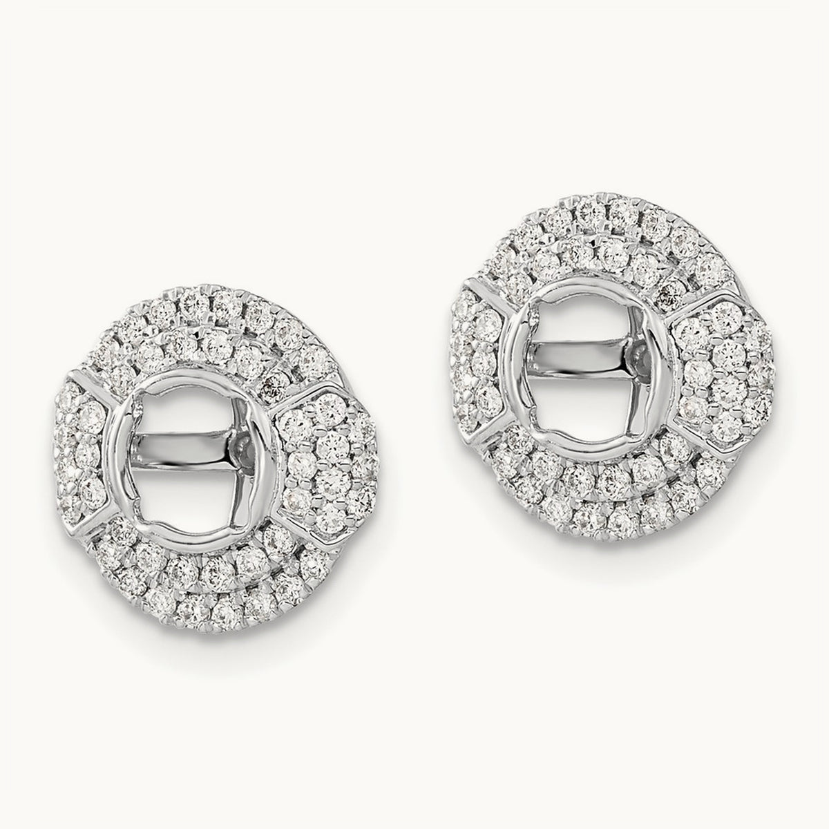 Round Earring Jacket, 0.50 ct tw Lab-Grown Diamond