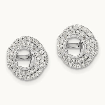 Round Earring Jacket, 0.50 ct tw Lab-Grown Diamond