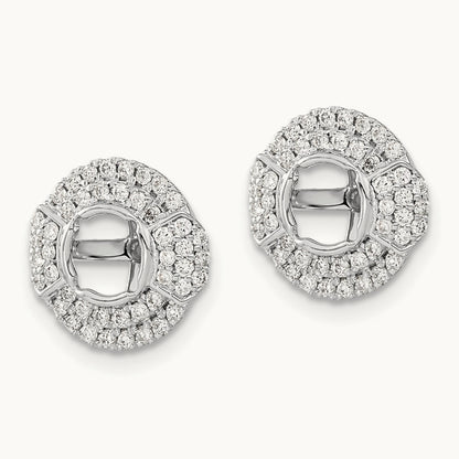 Round Earring Jacket, 0.50 ct tw Lab-Grown Diamond