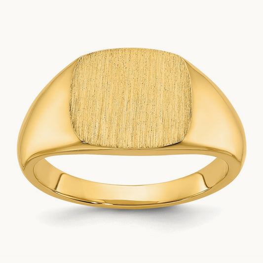 Men's Cushion Signet Ring — IBGoodman — 12x12mm
