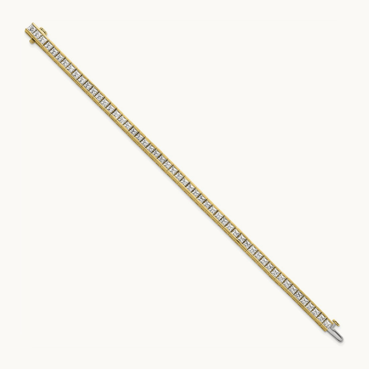 Princess Tennis Bracelet, 10.00 ct tw Lab-Grown Diamond — 14K Yellow Gold