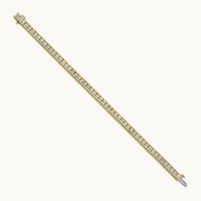 Princess Tennis Bracelet, 10.00 ct tw Lab-Grown Diamond — 14K Yellow Gold