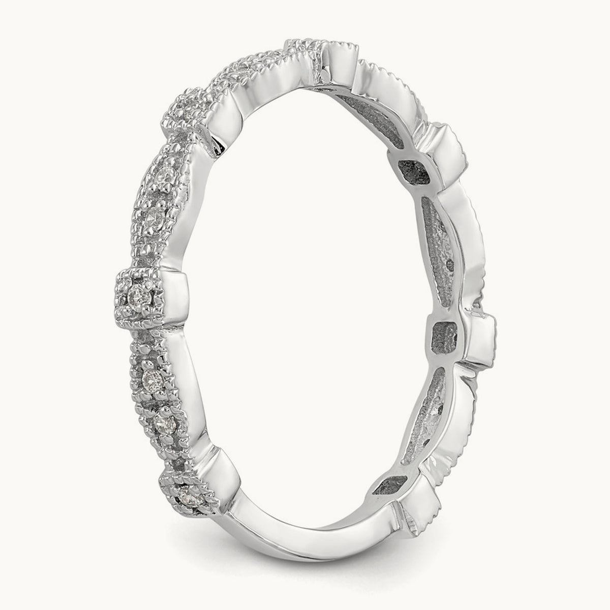 Diamond Band, 14K White Gold