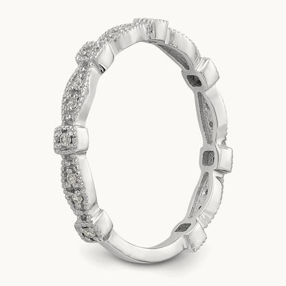 Diamond Band, 14K White Gold