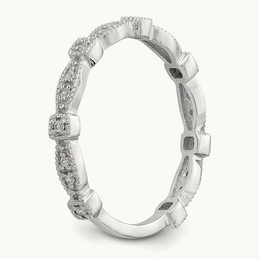 Diamond Band, 14K White Gold