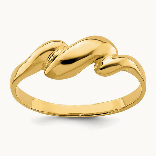Curl-top Dome Ring, 14K