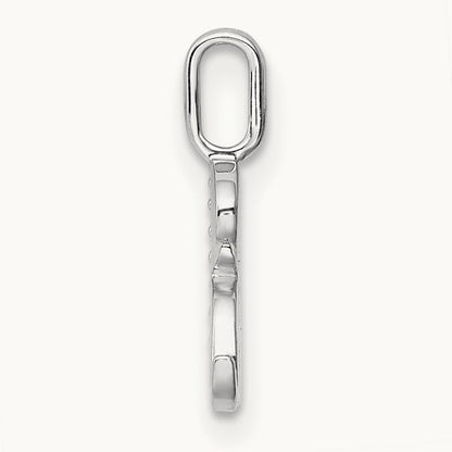Diamond Letter R Initial Pendant, 14K White Gold