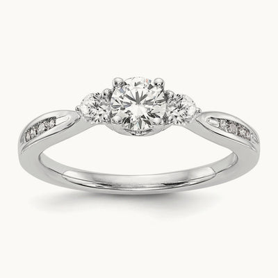 3 Stone Engagement Ring, 0.50 ct tw Lab-Grown Diamond