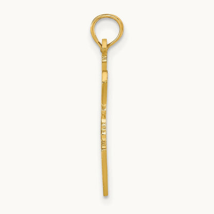 Solid Idaho State Pendant, 14K
