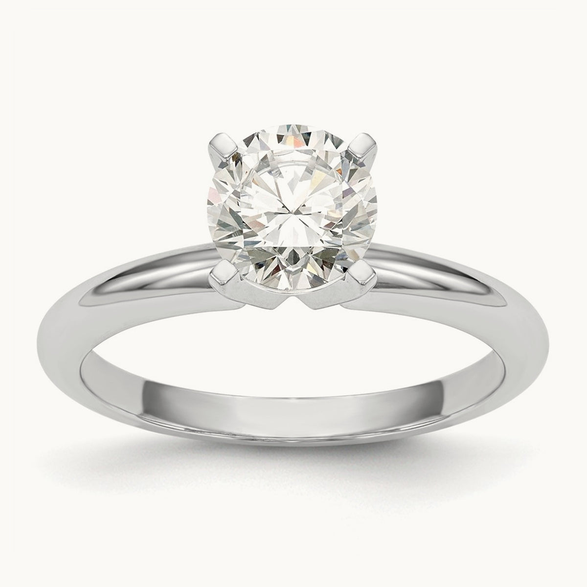 5/8ct. Heavy-Weight 4-Prong Solitaire Ring Mounting, Platinum