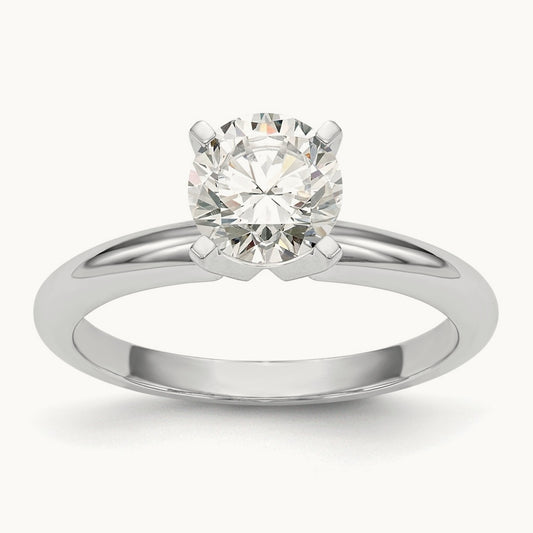 1.5ct. Heavy-Weight 4-Prong Solitaire Mounting, 14K White Gold