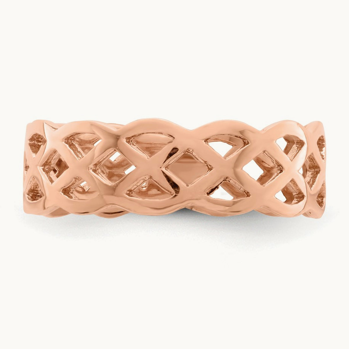 Polished Weave Ring — 14K Rose Gold, 7