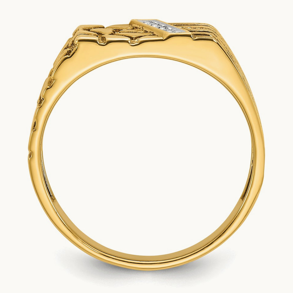 IBGoodman Men's Diamond Nugget Complete Ring, 14K
